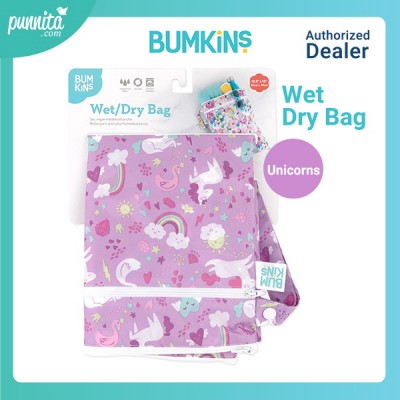 Bumkins Wet/Dry Bag  ถุงใส่ผ้ากันน้ำแยกเปียกแห้งได้ ลาย Unicorns